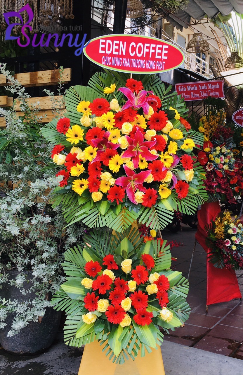 Chọn lẵng hoa chúc mừng đại hội ý nghĩa và trang trọng 40 dat-lang-hoa-dai-hoi-nhanh-chong