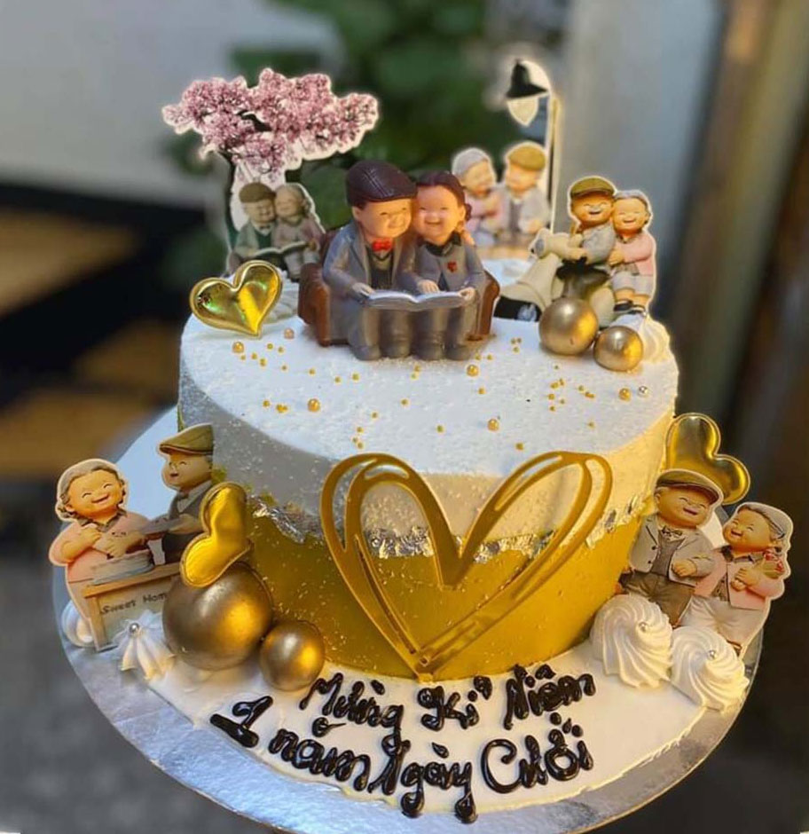 Ý nghĩa của bánh sinh nhật và 50+ mẫu bánh sinh nhật đẹp nhất 15 Banh-sinh-nhat-ki-niem-1-nam-ngay-cuoi