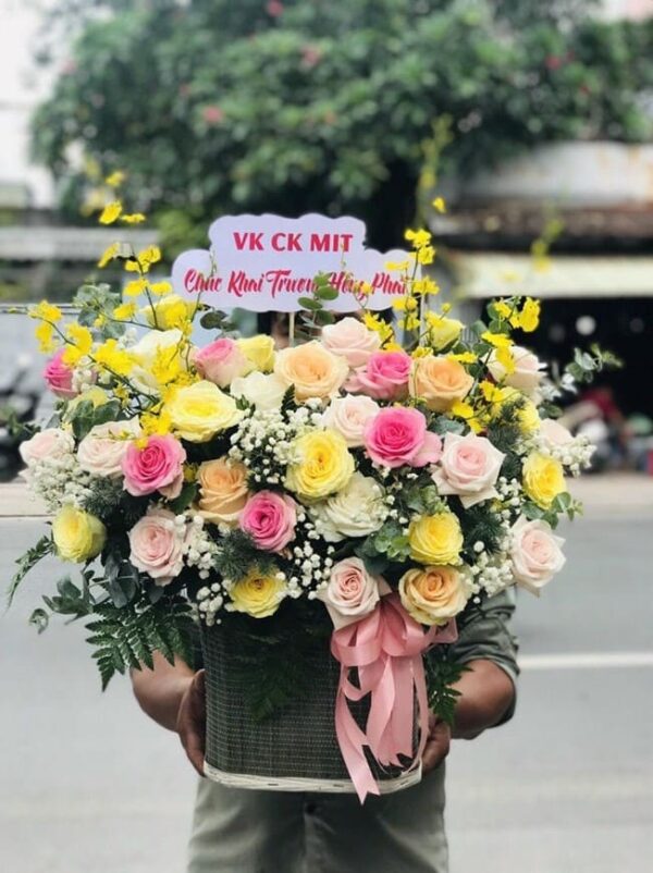 Điện hoa khai trương Đà Nẵng hỏa tốc chỉ từ 500K 16 Đặt lẵng hoa khai trương Đà Nẵng giá rẻ