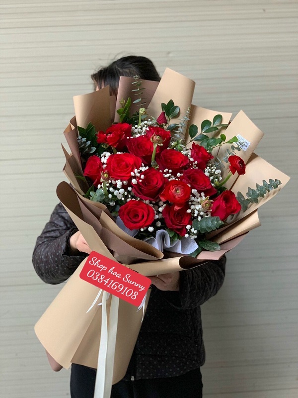 Bó Hoa Nắng Hồng - B68 5 Hoa Đẹp Tặng Vợ Valentine