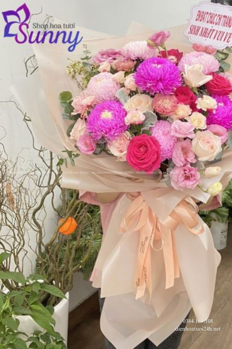 Bó hoa mẫu đơn Bó hoa mẫu đơn