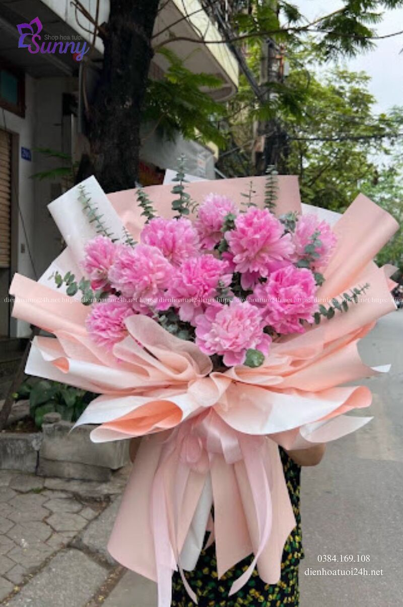 Bó hoa mẫu đơn Bó hoa mẫu đơn