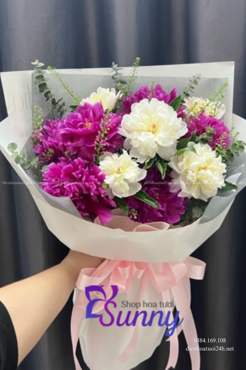 Bó hoa mẫu đơn Bó hoa mẫu đơn