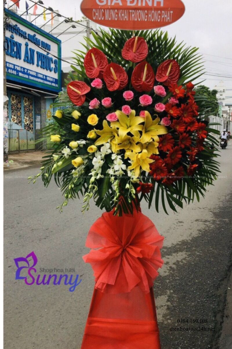 lẵng hoa chúc mừng hội nghị