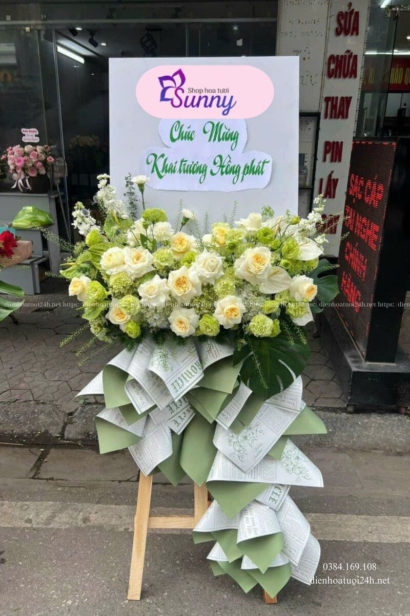 hoa khai trương Quận 2