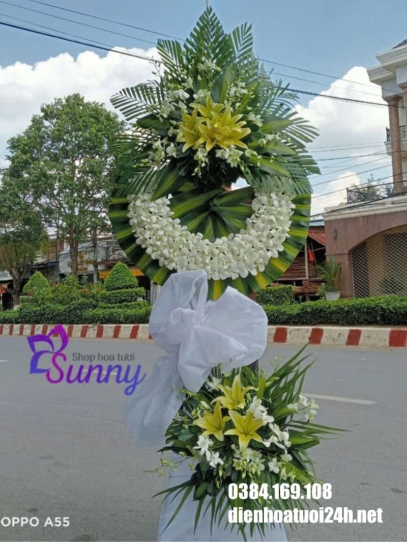Đặt hoa đám tang Bình Thạnh giá rẻ, giao nhanh trong 1 giờ 11 giao hoa tang lễ miễn phí