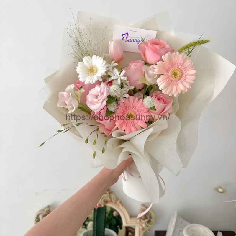 Thể hiện sự chân thành qua bó hoa đồng tiền