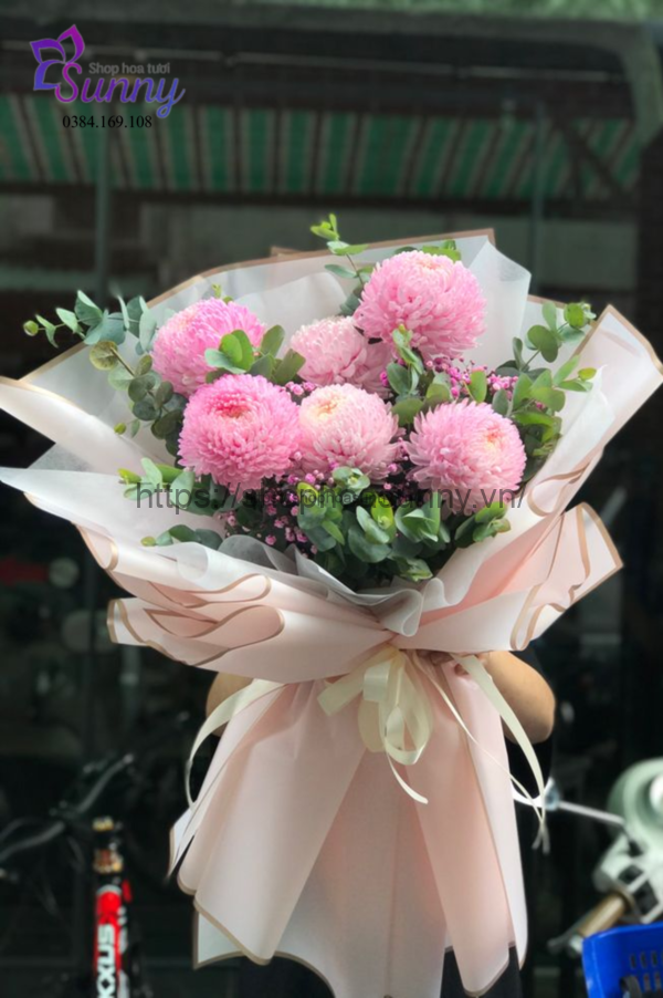 bó hoa mẫu đơn